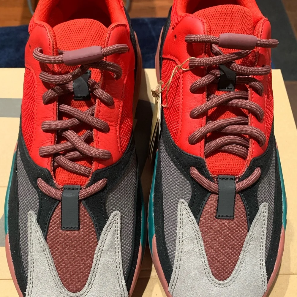 SOLD SOLD !! 2022 Adidas Yeezy Boost 700 Hi-Res Red, new with tags . Size 12. - Picture 8 of 13